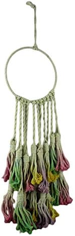 Rainbow Dyed Cotton Macrame Dream Catcher