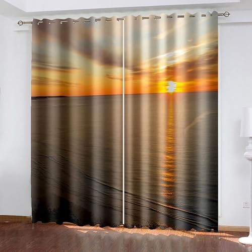 Homxi Blackout Curtains 2 Piece 2 x 38W x 63H In