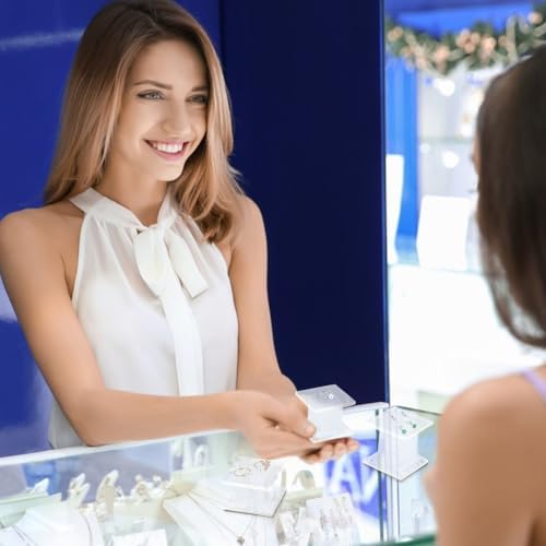 BENECREAT 3 Sizes Clear Acrylic Display Block for Gemstone Jewelry Pop Figures