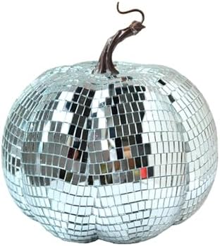 Disco Ball Pumpkin Ornaments for 70s Party Decor