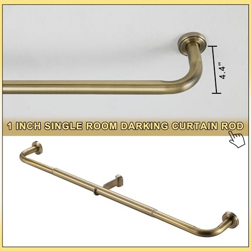 Antique Bronze Wrap Around Curtain Rod 1 Inch Diameter