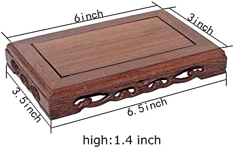 GOLDYWENDY Solid Wood Carved Display Stand Pedestal Vase Fish Tank Base