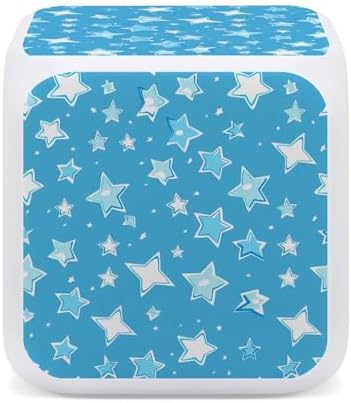 Light Blue Star Alarm Clock with 7 Color Changing Modes