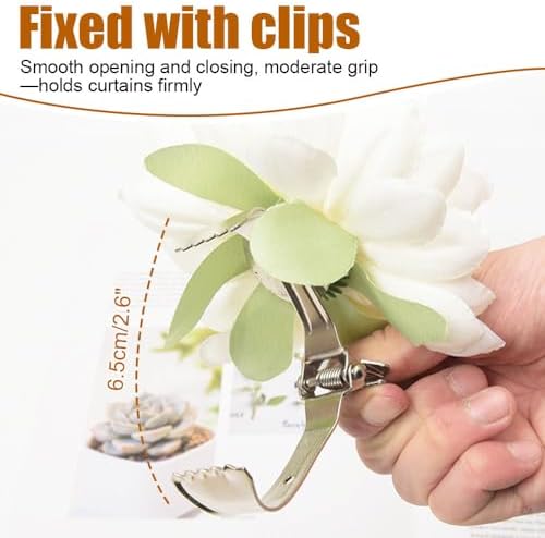 Floral Curtain Holdbacks 2PCS for Home Office Bedroom Decor