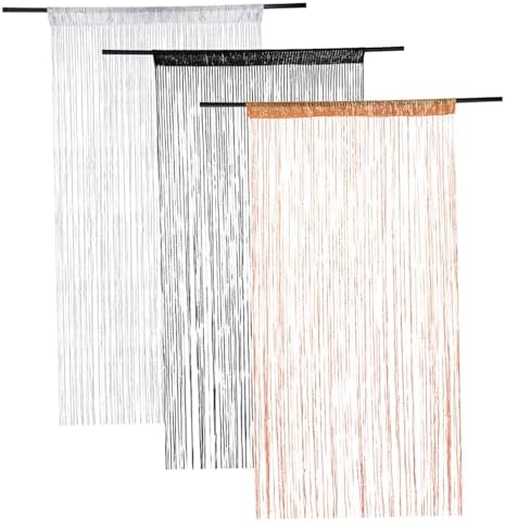 Shiny Beaded Door Curtains 39x79 Black Wedding Decor