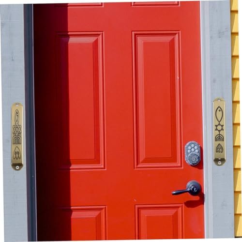 2pcs Metal Mezuzah Door Decor Holy Scroll for Home Blessing and Protection