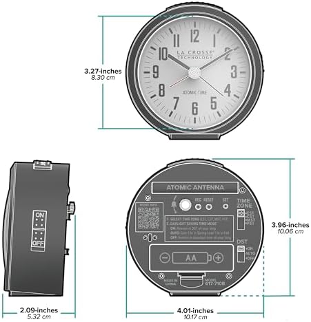 La Crosse Technology 4 Inch Atomic Alarm Clock