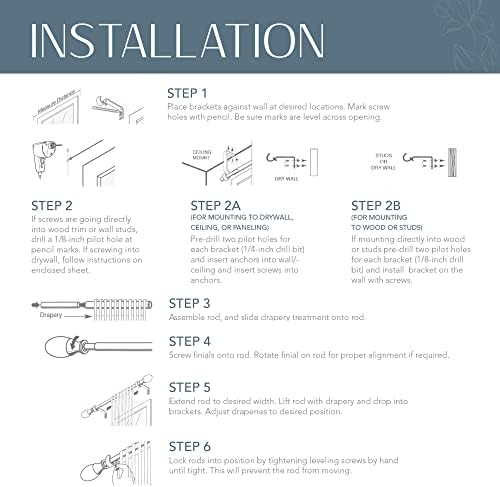 Elrene Florence Single Curtain Rod with Square Finials 1 Inch Diameter Soft Gold 28X48