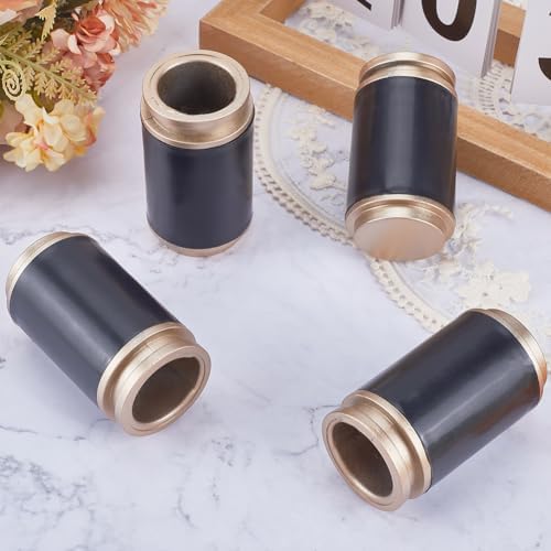 GORGECRAFT 4PCS Black Curtain Rod Finials Ends Caps 29x28mm Inner Diameter