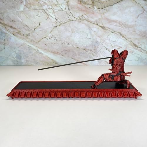 Japanese Samurai Incense Holder with Storage Box