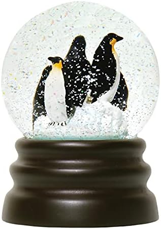 WHAT ON EARTH Musical Snow Globe with Penguins