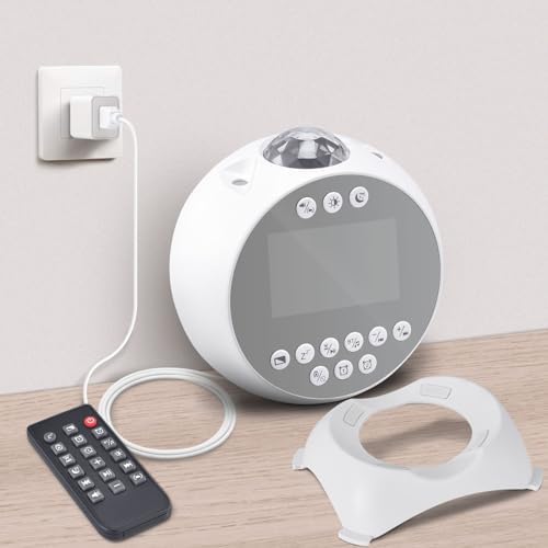 Kids Alarm Clock with Star Projector and Bluetooth Speaker