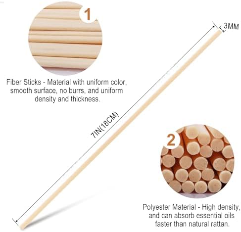 Lodeur Vill 100PCS Reed Diffuser Sticks for Home Fragrance