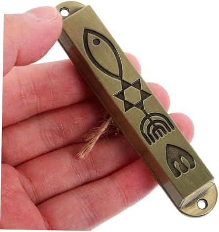 Ipetboom Metal Mezuzah Ornament 2-Piece Set for House Decor
