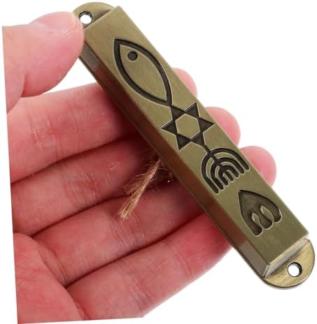 2pcs Metal Mezuzah Door Decor Holy Scroll for Home Blessing and Protection