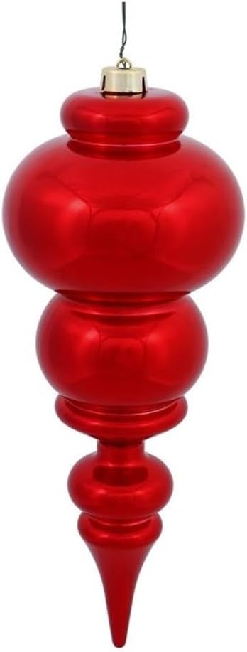 Vickerman 14 Inch Red Shiny Finial Ornament