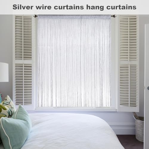Fly Curtain Beaded Door Curtain 79x39 Inch Grey Door Screen