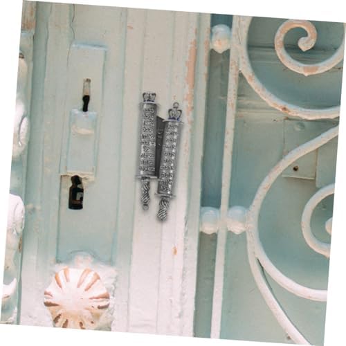 Ipetboom Mezuzah Blessing Scroll Set with 2 Metal Mezuzahs for Jewish Home Decor