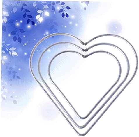 3pcs Heart Shaped Metal Macrame Hoops for DIY Dreamcatcher Wall Decor