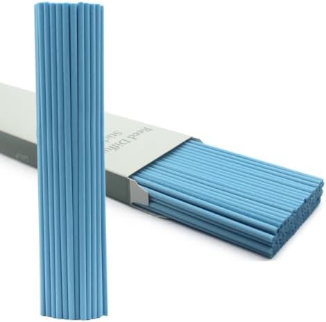 100PCS Thick Reed Diffuser Sticks 12 Inch Blue Rattan Fiber Replacement