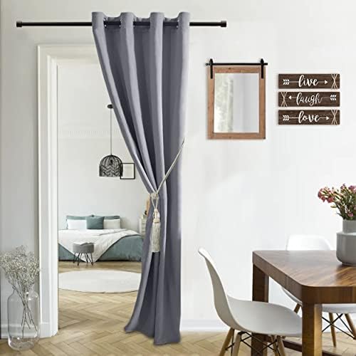 XTMYI 96 Inch Door Curtains Light Grey