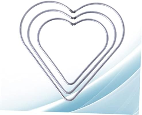 3pcs Heart Shaped Metal Macrame Hoops for DIY Dreamcatcher Wall Decor