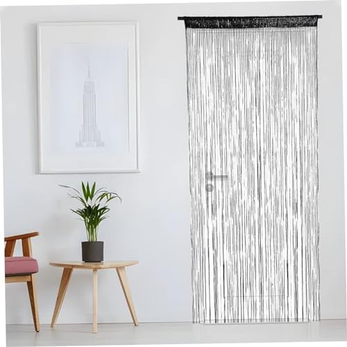 Shiny Beaded Door Curtains 39x79 Black Wedding Decor