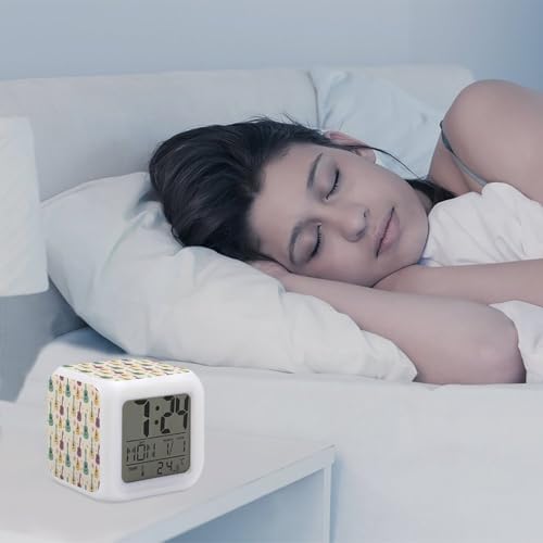 Novastar Cute Guitar Stars Print LED Alarm Clock