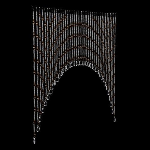 Hanging Crystal Door Beaded Curtain with 40 Strings Amber