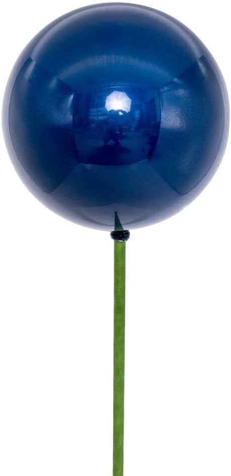 Vickerman 4 x 18 Midnight Blue Pearl Ball Ornament Stick 6 per Bag
