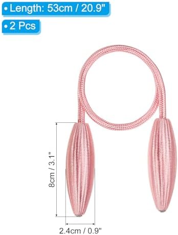 PATIKIL Pink Curtain Tiebacks 2 Pack Holdbacks