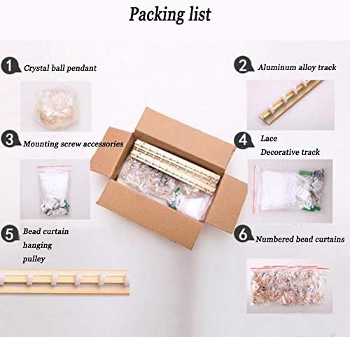 Beaded Curtains with Natural Crystal Hanging Strings for Living Room and Bedroom Wall Decor