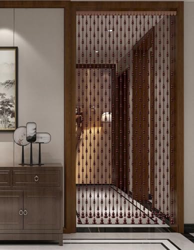 NEVKA Beaded Curtain Room Divider 25 Strands 155cm Long