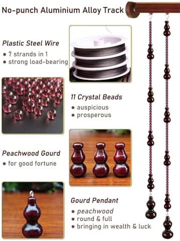 NEVKA Wooden Bead Curtain for Doorways and Windows