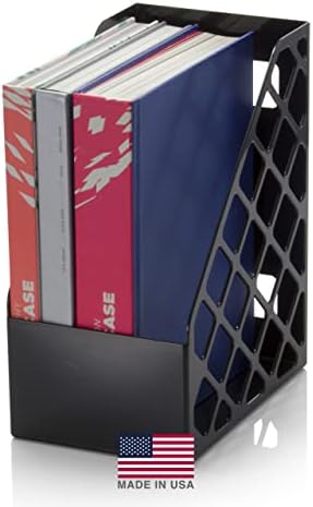 Officemate Recycled Magazine File Black 6 Pack