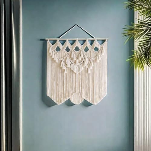 Ivory Macrame Curtains for Windows and Doorways