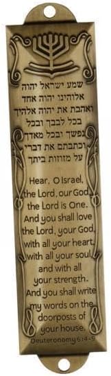 3X Mezuzah Wall Decor Plaque Ornament Metal Blessing Door Ornament Jewish Gift