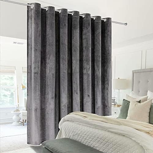 Victree Room Divider Curtain 9ft x 7ft Dark Grey