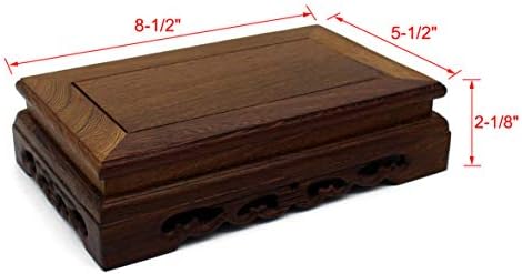 Rustic Rosewood Rectangle Display Stand 85 Inch