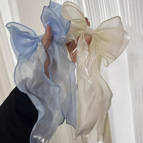 2 Pack French Silky Bow Curtain Holdbacks