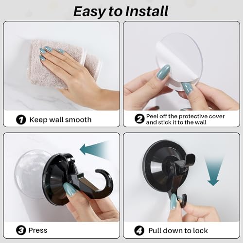 AENTGIU Wreath Door Hanger - 5 Pack Heavy Duty Suction Hooks for All Surfaces Up to 11 Lbs