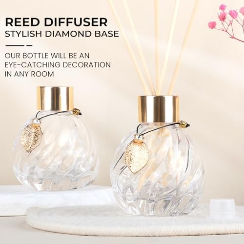 4-Piece Reed Diffuser Set with Gold Decor