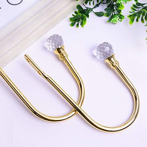 Coolnice 2 Pack Gold Curtain Holdbacks with Screws U Shape Curtain Tiebacks Hooks for Home Office