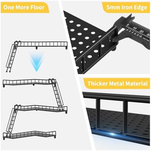 Fire Escape Wall Shelf 4 Tier Metal Corner Display