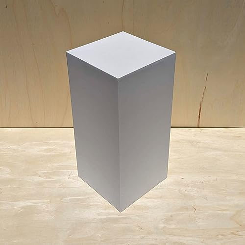 30 Inch x 12 Inch x 12 Inch Matte White Display Pedestal Stand