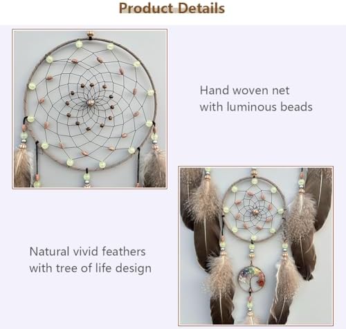 Dream Catcher with Luminous Beads Wall Decor