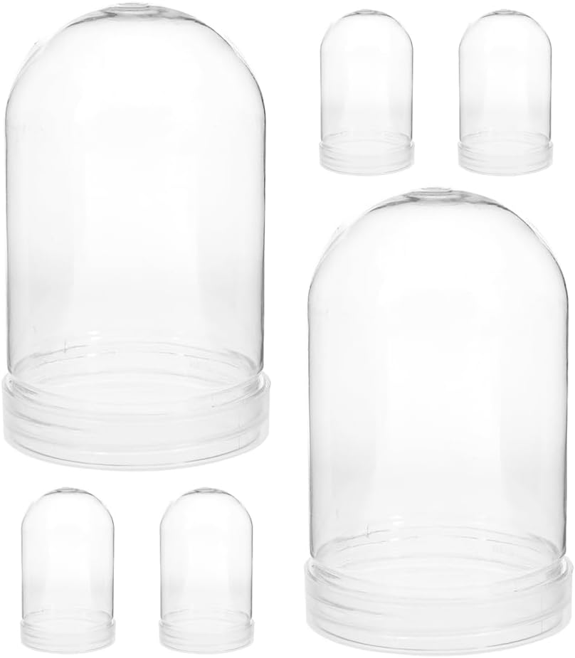 6Pcs Snowflake Globe Clear Plastic Water Globe DIY Arched Christmas Decoration