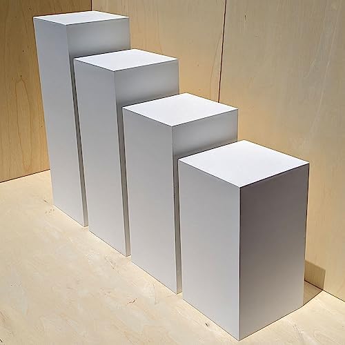 30 Inch x 12 Inch x 12 Inch Matte White Display Pedestal Stand