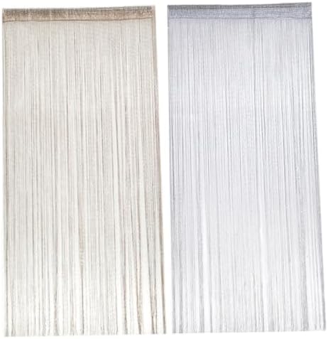 Champagne Gold String Curtains 39x79 Inch
