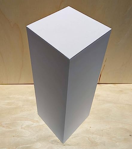 30 Inch x 12 Inch x 12 Inch Matte White Display Pedestal Stand